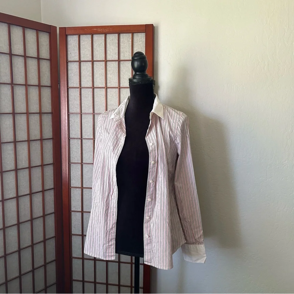 Pink Pinstripe J. Crew Button Up - Picture 16 of 17